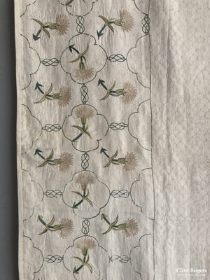 Queen Anne Embroidered Bedcover Embroidery