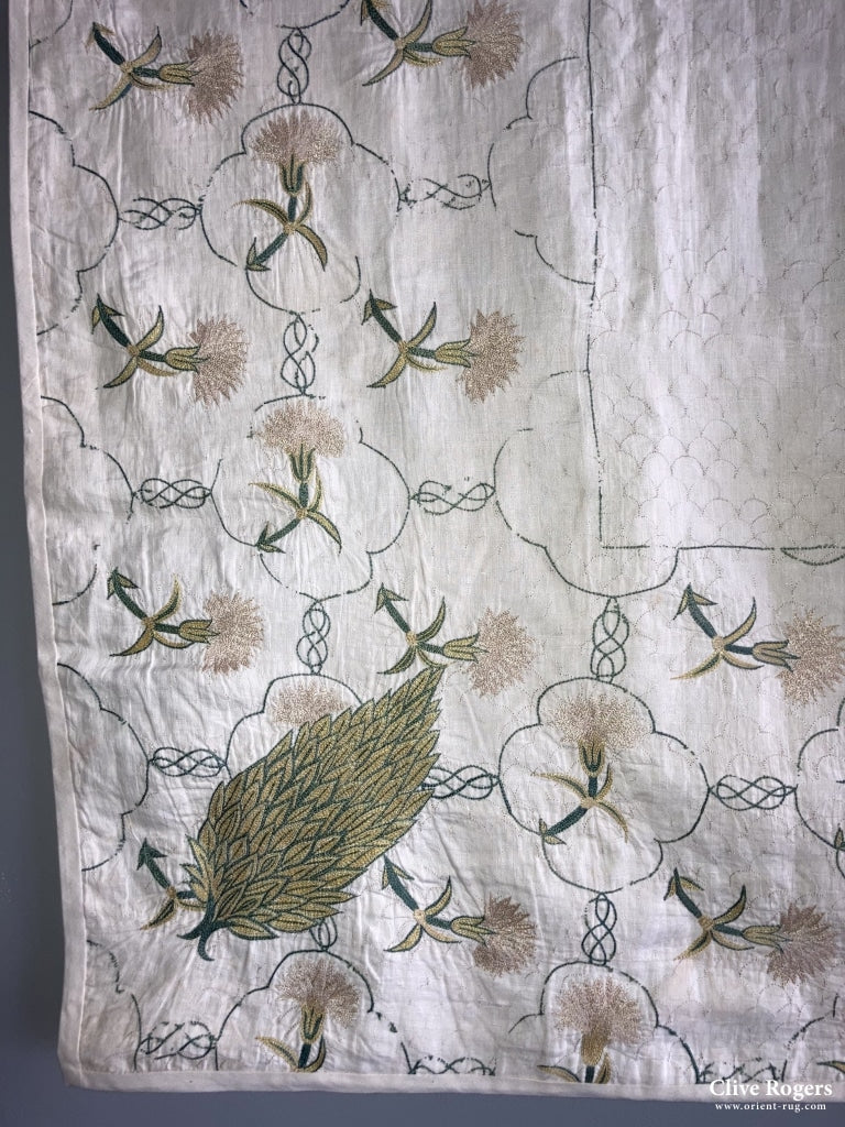 Queen Anne Embroidered Bedcover Embroidery