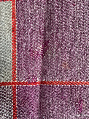 Romanian Wool Plaid Twill Coverlet (190 X 187 Cm) Coverlet