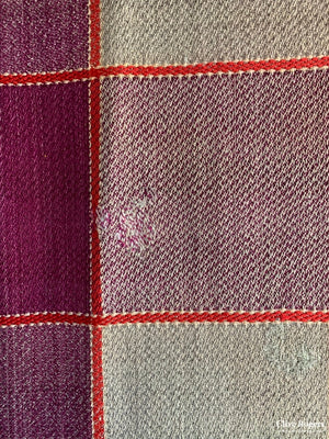 Romanian Wool Plaid Twill Coverlet (190 X 187 Cm) Coverlet