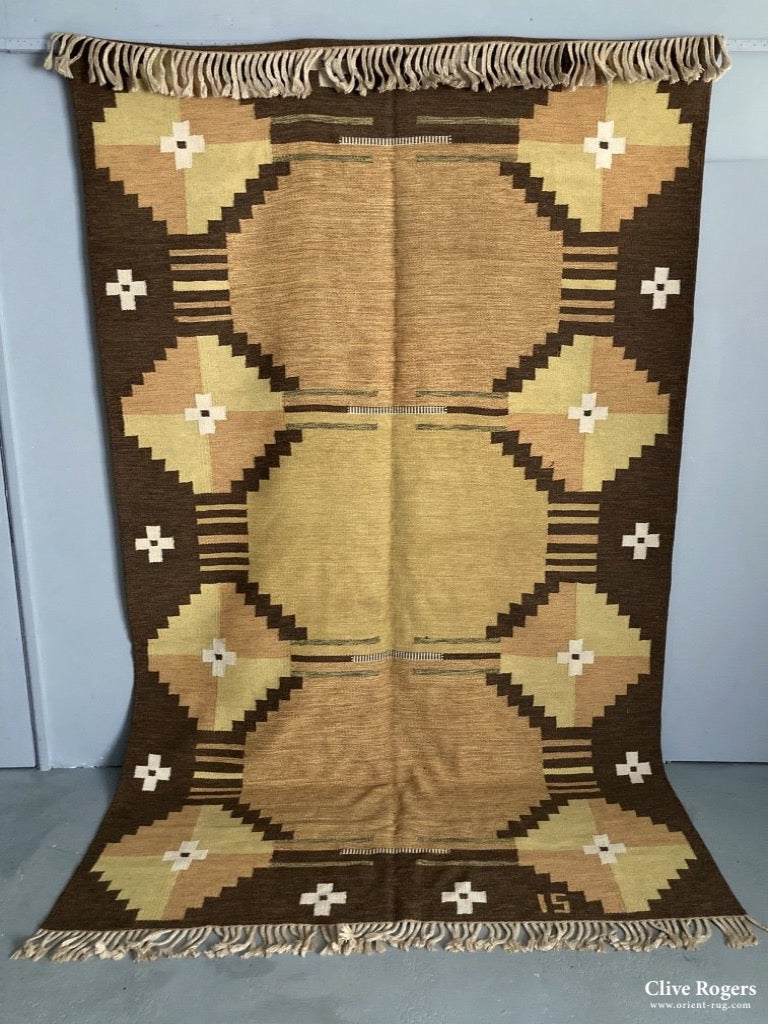 Scandinavian Designed Tapestry Carpet Probably 1960/70S Flatweave