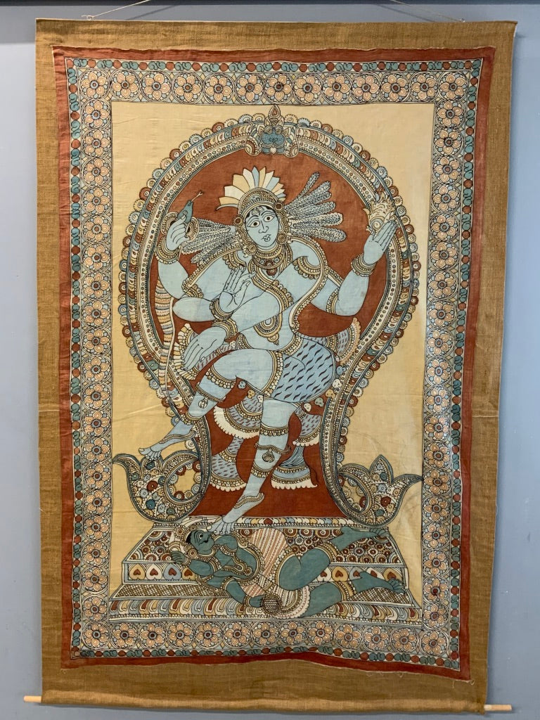 Indian Kalamkari Palmpore of Shiva (186 x 125cm)