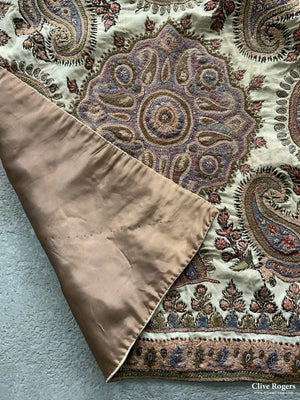 Small Antique Yazd Embroidery (86 X 84Cm)