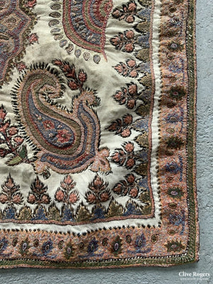 Small Antique Yazd Embroidery (86 X 84Cm)