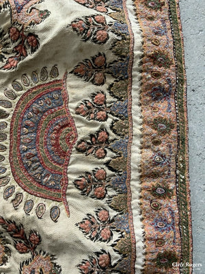 Small Antique Yazd Embroidery (86 X 84Cm)