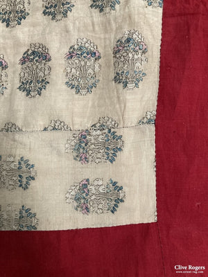 Small Silk Qajar / Saffavid Brocade Fragment (65 X 65Cm)