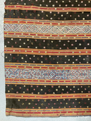 Sumatran Croe Tapis Silk Embroidered With Mirrors On Cotton Early 20Th Cent Tapis