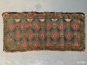 Swedish Cross-Stitch Carriage Pillow Dated 1804 Cushion Cover