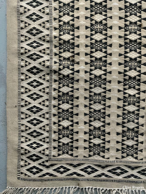 Tunisian Berber Pale Colour Brocaded Flatweave Rug (Af) (254 X 146Cm) Flatweave