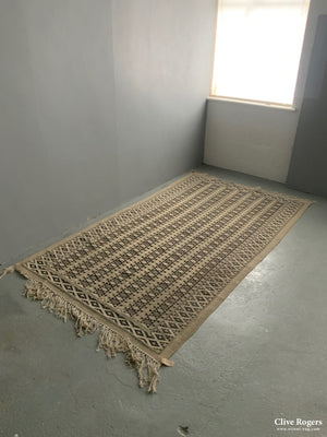 Tunisian Berber Pale Colour Brocaded Flatweave Rug (Af) (254 X 146Cm) Flatweave