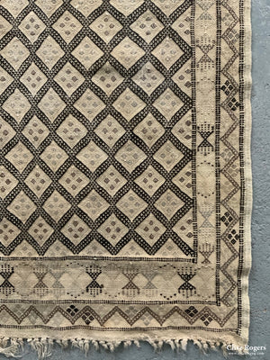 Tunisian Berber Pale Colour Brocaded Flatweave Rug (Af) (259 X 180Cm) Flatweave