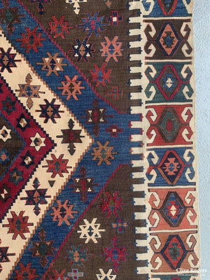 Turkish Anatolian Antique Kilim ( 397 X 172Cm) Kilim