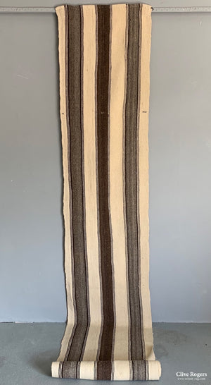 Turkish Anatolian Flatweave Warpface Runner Mid Cent Runner