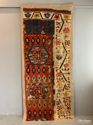 Turkish Anatolian Hotamisia Konya Kilim Mounted (250 X 110Cm)