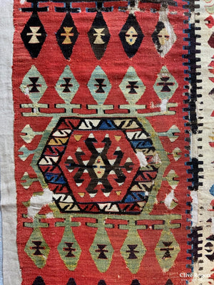 Turkish Anatolian Hotamisia Konya Kilim Mounted (250 X 110Cm)
