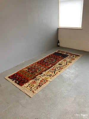 Turkish Anatolian Hotamisia Konya Kilim Mounted (250 X 110Cm)