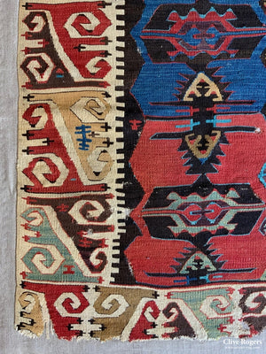 Turkish Anatolian Large Kilim Mounted (465 X 110Cm)