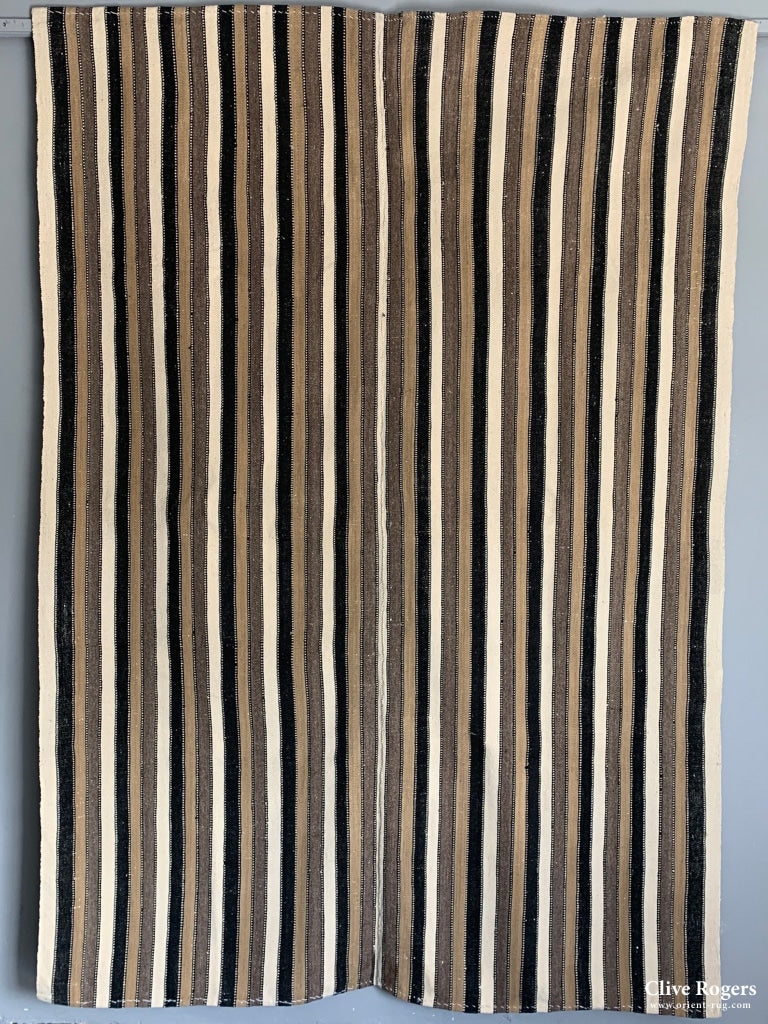 Turkish Anatolian Warpface Flatweave In Natural Sheeps Wool Colours Mid 20Th Cent Flatweave