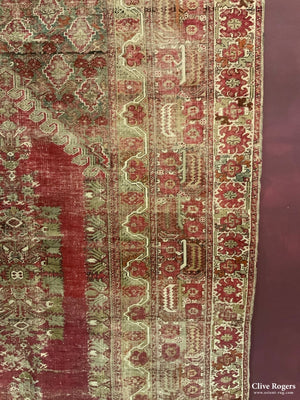 Turkish Antique Ghiordes Carpet (333 X 163Cm)
