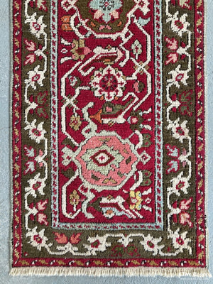 Antique Turkish Ghiordes Narrow Runner Circa 1870 Runner