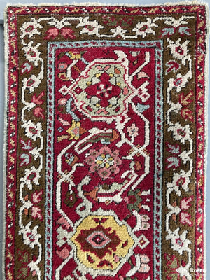 Antique Turkish Ghiordes Narrow Runner Circa 1870 Runner