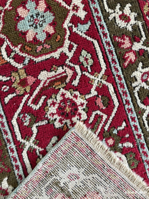 Antique Turkish Ghiordes Narrow Runner Circa 1870 Runner