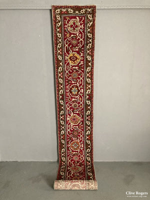Antique Turkish Ghiordes Narrow Runner Circa 1870 Runner