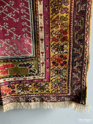 Turkish Antique Kirshehir Prayer Rug ( 158 X 112 Cm )