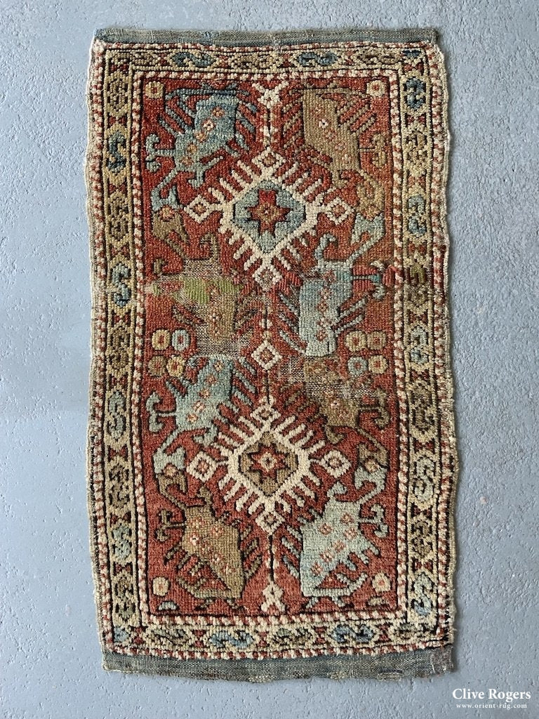 Turkish Antique Mendres Valley Dazgir Or Konya Yastik Rug (95 X 53Cm)