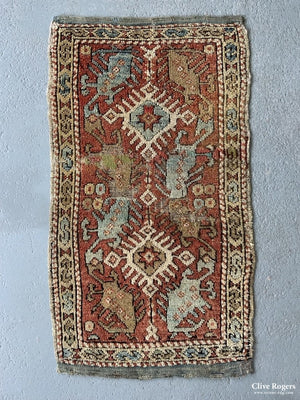 Turkish Antique Mendres Valley Dazgir Or Konya Yastik Rug (95 X 53Cm)