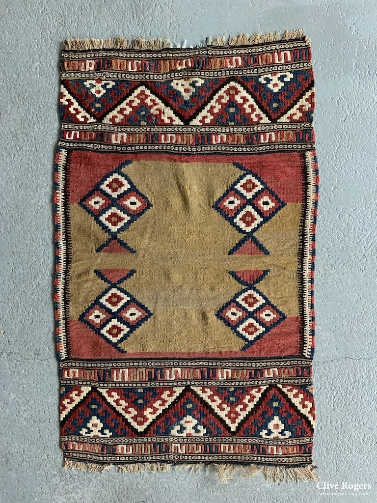 Turkish Antique Monastir Kilim Yastik (98 X 61Cm)