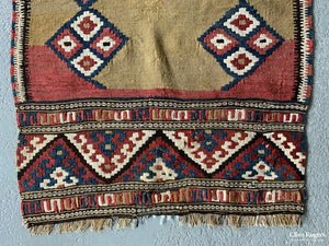 Turkish Antique Monastir Kilim Yastik (98 X 61Cm)