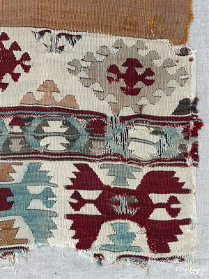 Turkish Antique Mounted Kilim Fragment (336 X 96Cm) Kilim