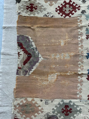 Turkish Antique Mounted Kilim Fragment (336 X 96Cm) Kilim