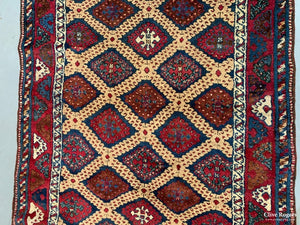 Turkish Antique Yuruk Kurdish Malataya Rug (239 X 125)
