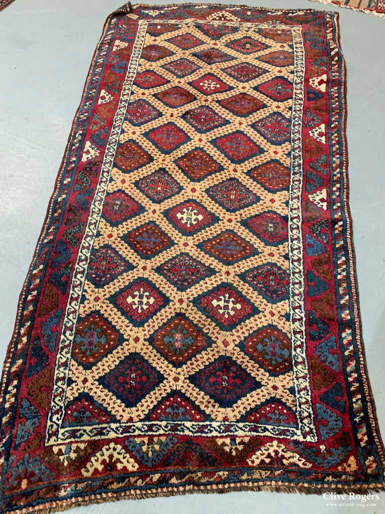 Turkish Antique Yuruk Kurdish Malataya Rug (239 X 125)