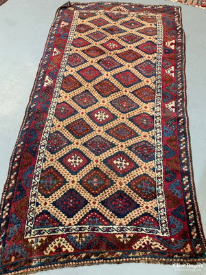 Turkish Antique Yuruk Kurdish Malataya Rug (239 X 125)