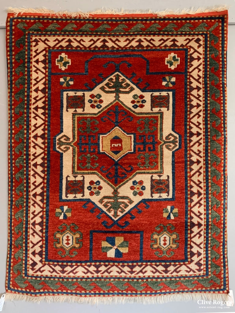Turkish New Rendition Of A Caucasian Fachralo Prayer Rug Modern Rug