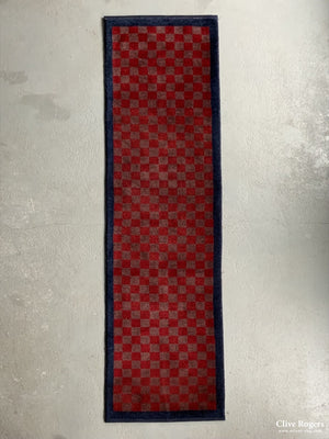 Turkish Chequered Design Short Runner New (250 X 71Cm) Runner