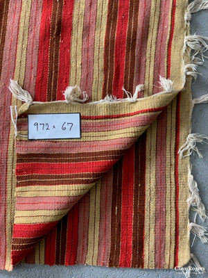 Turkish Fine Striped Extra Long Kilim Runner (972 X 67Cm)