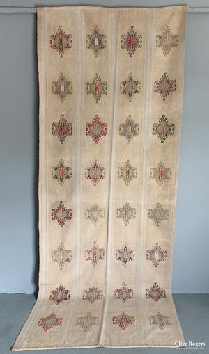 Turkish Heavy Cotton Cicim Floor Cover Circa 1950 Floor