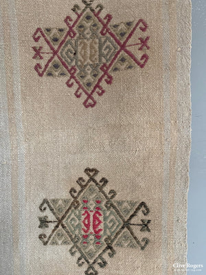 Turkish Heavy Cotton Cicim Floor Cover Circa 1950 Floor