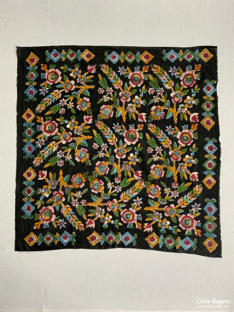 Turkish Kandili Cotton Woodblock Print (85 X 83Cm)