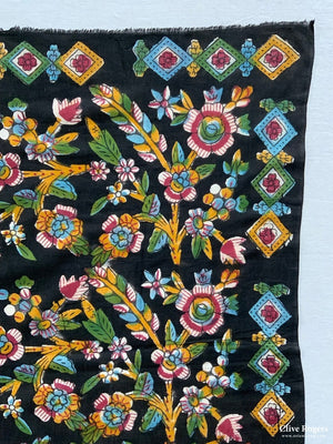 Turkish Kandili Cotton Woodblock Print (85 X 83Cm)