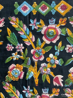 Turkish Kandili Cotton Woodblock Print (85 X 83Cm)