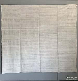 Turkish Lightweight Cotton / Goat Hair Flatweave Coverlet Made Up From 4 Vertical Parts Early 20Th