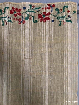 Turkish Ottoman Embroidered Gauze Circa 1900 Embroidery