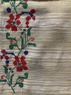 Turkish Ottoman Embroidered Gauze Circa 1900 Embroidery