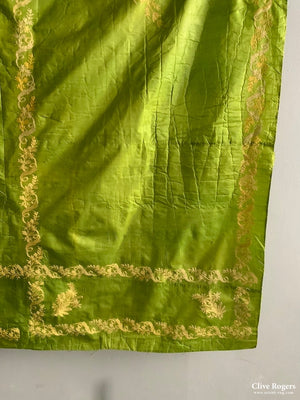 Turkish Ottoman Embroidery On Shot Silk ( 196 X 140Cm)