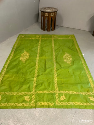 Turkish Ottoman Embroidery On Shot Silk ( 196 X 140Cm)